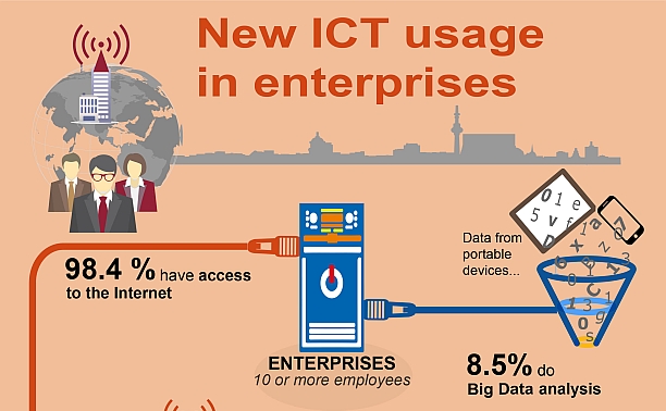 Infographics: New ICT usage in enterprises