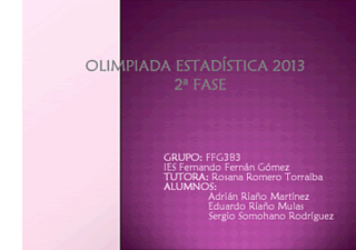 Premios olimpiada estadística 2013
